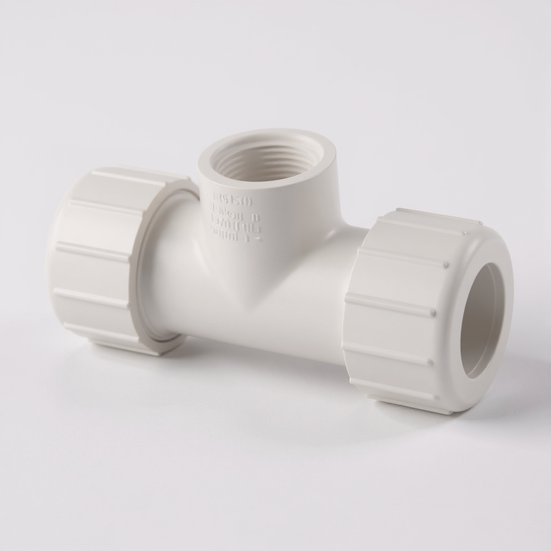 Sch40 COMPRESSION TEE (GASKET x GASKET x FIPT)