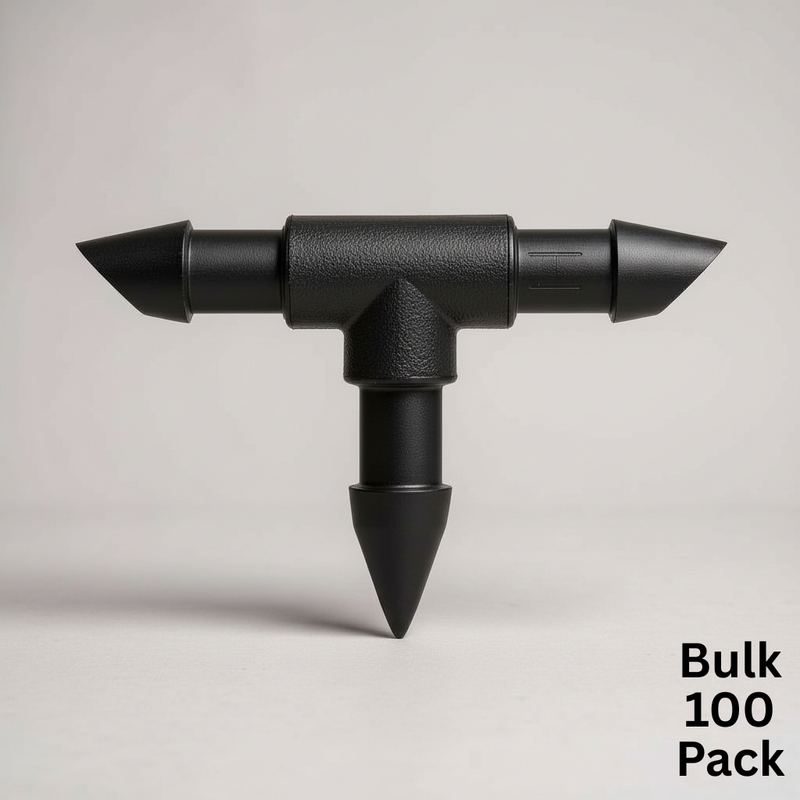 1/4" Vinyl Barbed Tee-(Qty 100)